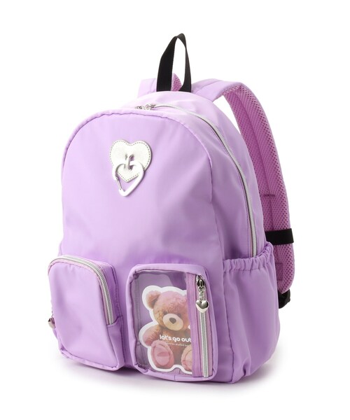 SHOO・LA・RUE（シューラルー）の「ハートカラビナリュック（バックパック/リュック・キッズ・サックスブルー/パープル・00）」の3枚目の写真