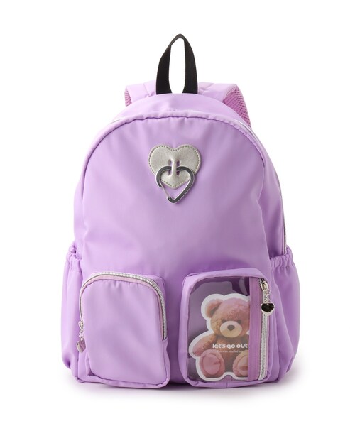 SHOO・LA・RUE（シューラルー）の「ハートカラビナリュック（バックパック/リュック・キッズ・サックスブルー/パープル・00）」の4枚目の写真