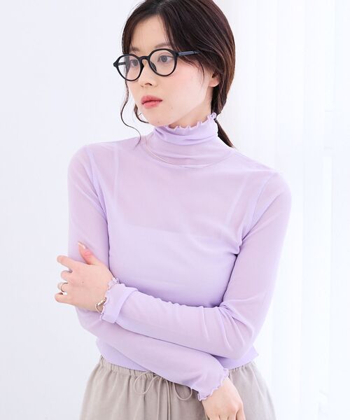 le.coeur blanc（ルクールブラン）の「シアータートル（Tシャツ/カットソー・レディース・ブラック/ホワイト/グレー/オフホワイト/ラベンダー・38）」の9枚目の写真