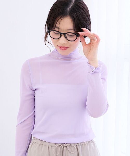 le.coeur blanc（ルクールブラン）の「シアータートル（Tシャツ/カットソー・レディース・ブラック/ホワイト/グレー/オフホワイト/ラベンダー・38）」の10枚目の写真