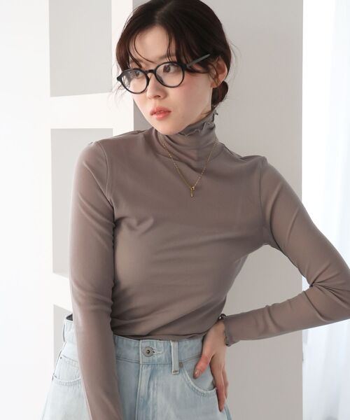 le.coeur blanc(ルクールブラン)の「シアータートル(Tシャツ/カットソー・レディース・ブラック/ホワイト/グレー/オフホワイト/ラベンダー・38)」の8枚目の写真