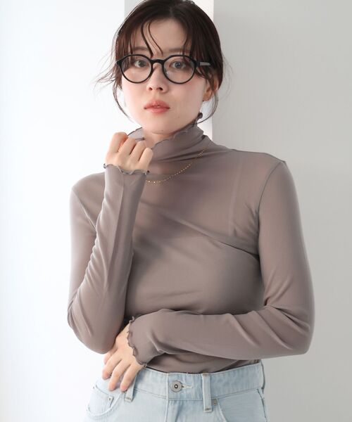 le.coeur blanc(ルクールブラン)の「シアータートル(Tシャツ/カットソー・レディース・ブラック/ホワイト/グレー/オフホワイト/ラベンダー・38)」の9枚目の写真