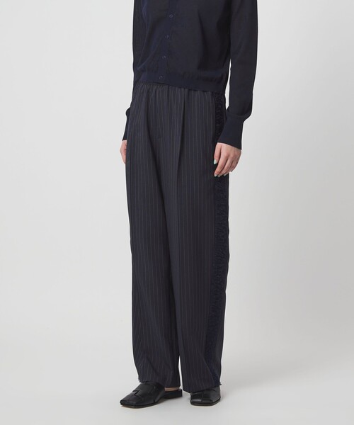 ASTRAET(アストラット)の「<ASTRAET>ストライプxカットジャガード ソクショウ パンツ(その他パンツ・レディース・ベージュ/ネイビー・00/1/0)」の3枚目の写真