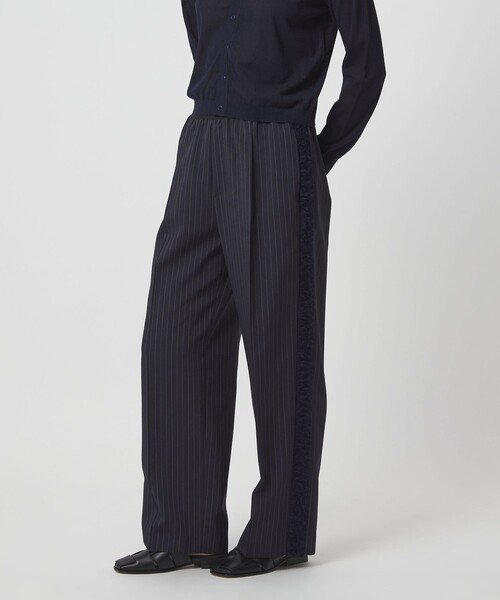 ASTRAET(アストラット)の「<ASTRAET>ストライプxカットジャガード ソクショウ パンツ(その他パンツ・レディース・ベージュ/ネイビー・00/1/0)」の5枚目の写真