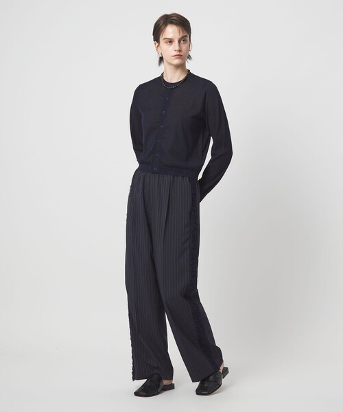 ASTRAET(アストラット)の「<ASTRAET>ストライプxカットジャガード ソクショウ パンツ(その他パンツ・レディース・ベージュ/ネイビー・00/1/0)」の7枚目の写真