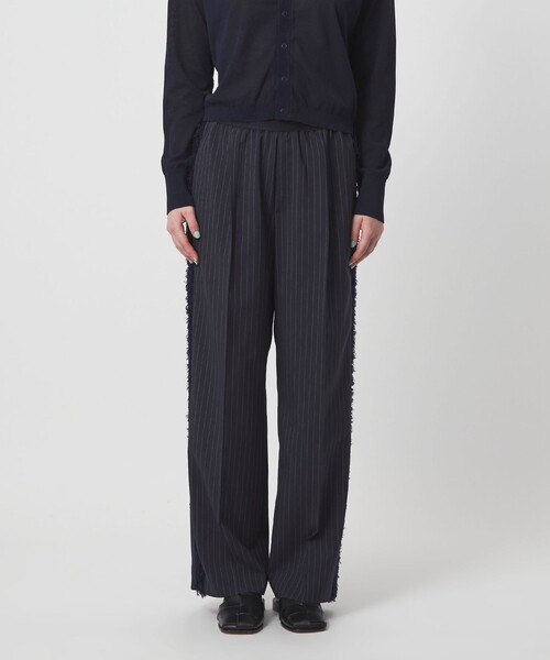 ASTRAET(アストラット)の「<ASTRAET>ストライプxカットジャガード ソクショウ パンツ(その他パンツ・レディース・ベージュ/ネイビー・00/1/0)」の12枚目の写真
