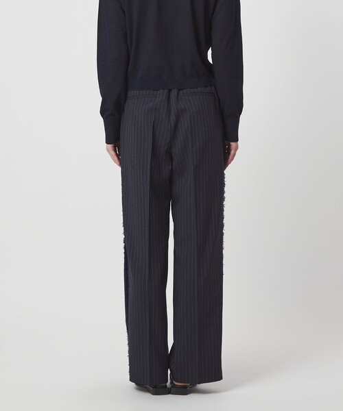 ASTRAET(アストラット)の「<ASTRAET>ストライプxカットジャガード ソクショウ パンツ(その他パンツ・レディース・ベージュ/ネイビー・00/1/0)」の14枚目の写真