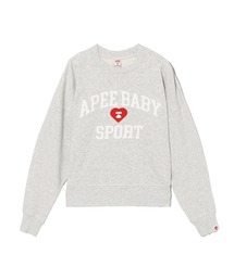 A BATHING APE（アベイシングエイプ）の「APPLIQUE PATCH AND HEART EMBROIDERY SWEAT SHIRT（スウェット）」