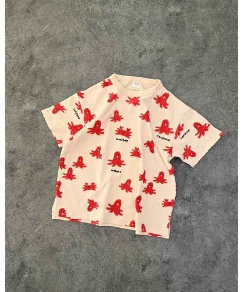 nicohrat(ニコフラート)の「ニコフラート タコさんTシャツ(Tシャツ/カットソー・キッズ・パープル/アイボリー/サックスブルー・90cm/100cm/110cm/120cm/130cm/140cm)」の12枚目の写真