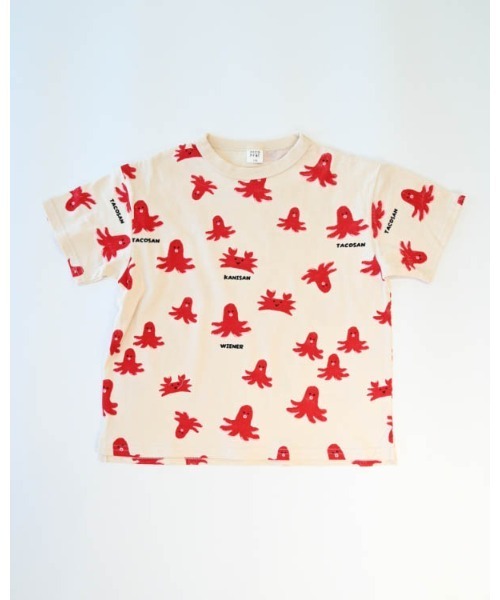 nicohrat(ニコフラート)の「ニコフラート タコさんTシャツ(Tシャツ/カットソー・キッズ・パープル/アイボリー/サックスブルー・90cm/100cm/110cm/120cm/130cm/140cm)」の14枚目の写真