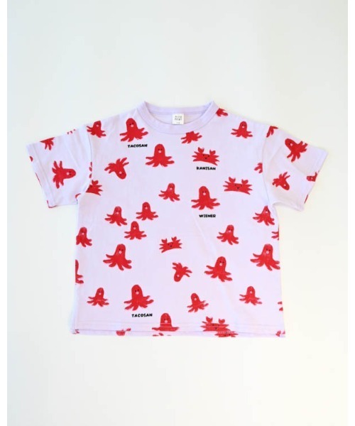nicohrat(ニコフラート)の「ニコフラート タコさんTシャツ(Tシャツ/カットソー・キッズ・パープル/アイボリー/サックスブルー・90cm/100cm/110cm/120cm/130cm/140cm)」の18枚目の写真