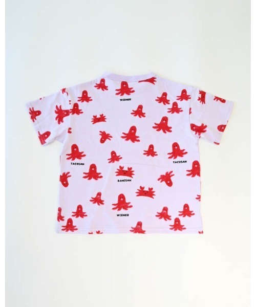 nicohrat(ニコフラート)の「ニコフラート タコさんTシャツ(Tシャツ/カットソー・キッズ・パープル/アイボリー/サックスブルー・90cm/100cm/110cm/120cm/130cm/140cm)」の19枚目の写真