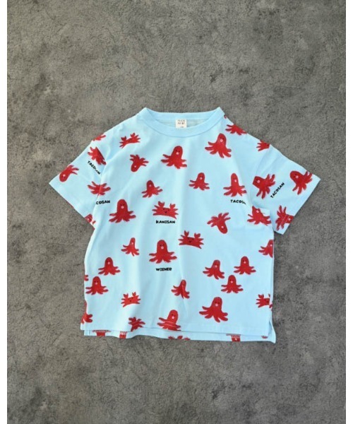 nicohrat(ニコフラート)の「ニコフラート タコさんTシャツ(Tシャツ/カットソー・キッズ・パープル/アイボリー/サックスブルー・90cm/100cm/110cm/120cm/130cm/140cm)」の20枚目の写真