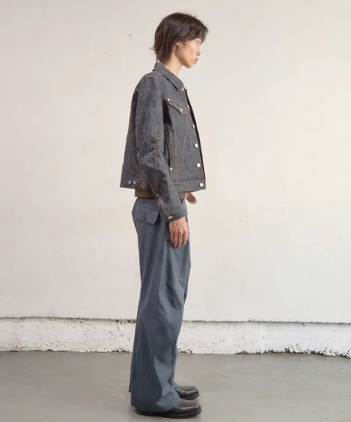 NVRFRGT（ネヴァーフォーゲット）の「【NVRFRGT】2TUCKED TWISTED TROUSERS（デニムパンツ・メンズ・ダークブルー/ベージュ・1/2/3）」の8枚目の写真