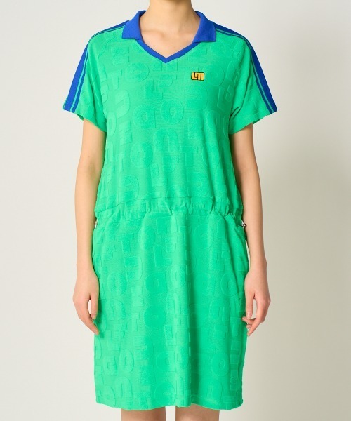 Loudmouth(ラウドマウス)の「LOUDMOUTH/ラウドマウス ゴルフウェア UVカット パイル ジャガード ロゴ ワンピース(ワンピース・レディース・グリーン/ホワイト/ネイビー・S/M/L/LL)」の12枚目の写真