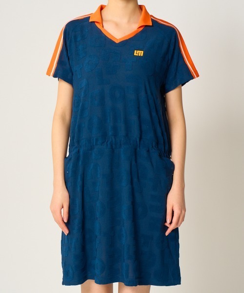 Loudmouth(ラウドマウス)の「LOUDMOUTH/ラウドマウス ゴルフウェア UVカット パイル ジャガード ロゴ ワンピース(ワンピース・レディース・グリーン/ホワイト/ネイビー・S/M/L/LL)」の19枚目の写真