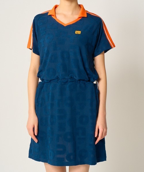 Loudmouth(ラウドマウス)の「LOUDMOUTH/ラウドマウス ゴルフウェア UVカット パイル ジャガード ロゴ ワンピース(ワンピース・レディース・グリーン/ホワイト/ネイビー・S/M/L/LL)」の20枚目の写真