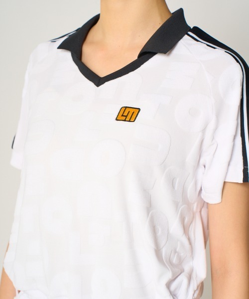 Loudmouth(ラウドマウス)の「LOUDMOUTH/ラウドマウス ゴルフウェア UVカット パイル ジャガード ロゴ ワンピース(ワンピース・レディース・グリーン/ホワイト/ネイビー・S/M/L/LL)」の8枚目の写真