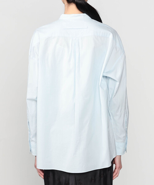 TICCA（ティッカ）の「TICCA | コットン ノーカラーシャツ WOMEN（シャツ/ブラウス・レディース・サックスブルー/ホワイト・F）」の12枚目の写真