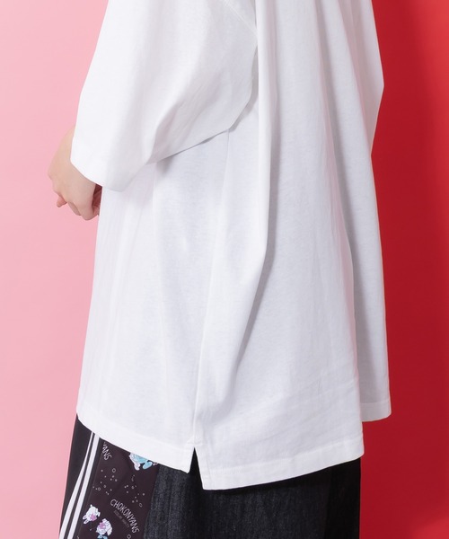 ScoLar Parity（スカラーパリティ）の「361110：桜咲千依さんコラボ第5弾 ちょこにゃんず パンケーキTシャツ（Tシャツ/カットソー・レディース・オフホワイト/ブラック/サックスブルー・M）」の9枚目の写真