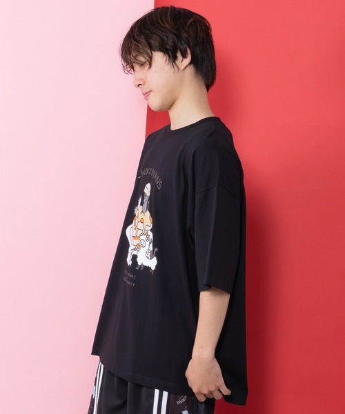 ScoLar Parity（スカラーパリティ）の「361110：桜咲千依さんコラボ第5弾 ちょこにゃんず パンケーキTシャツ（Tシャツ/カットソー・レディース・オフホワイト/ブラック/サックスブルー・M）」の13枚目の写真