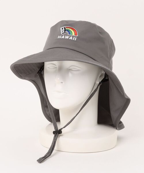 OVERRIDE（オーバーライド）の「UNIVERSITY OF HAWAII  POLY SHADE HAT / カレッジ（ハット・レディース・グリーン/グレー/ブラック・58cm）」の2枚目の写真