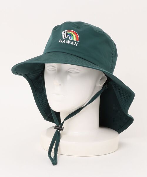OVERRIDE（オーバーライド）の「UNIVERSITY OF HAWAII  POLY SHADE HAT / カレッジ（ハット・レディース・グリーン/グレー/ブラック・58cm）」の3枚目の写真
