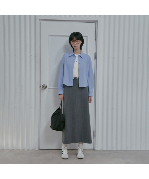 LAP(ラップ)の「Hラインマキシスカート AS1WS265(スカート・レディース・グレー/ブラック・SMALL/MEDIUM)」の3枚目の写真