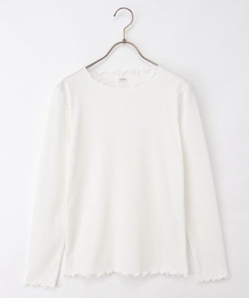 Honeys(ハニーズ)の「メロー使いトップス(Tシャツ/カットソー・レディース・ブラック×ベージュ/ライム/アイボリー/ホワイト×ブラック/ブラック・L/LL/M/S)」の11枚目の写真