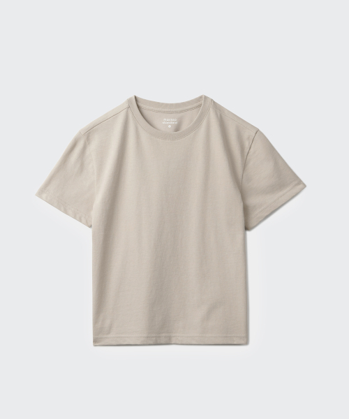 MUSINSA STANDARD KIDS（ムシンサスタンダードキッズ）の「リラックスドクルーネックTシャツ [ダスティベージュ]（Tシャツ/カットソー・レディース・その他・120/130/140/150/110/100/160）」の6枚目の写真