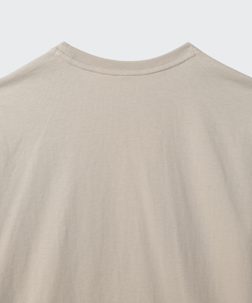 MUSINSA STANDARD KIDS（ムシンサスタンダードキッズ）の「リラックスドクルーネックTシャツ [ダスティベージュ]（Tシャツ/カットソー・レディース・その他・120/130/140/150/110/100/160）」の3枚目の写真