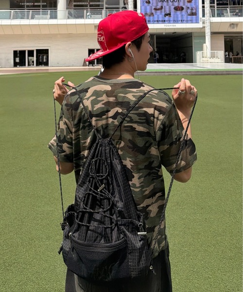 ADAMASTE(アダマスト)の「Camouflage Thermal Henry Neck T-shirt - 迷彩サーマルヘンリーネックTシャツ(Tシャツ/カットソー・メンズ・ブラック/カーキ・MEDIUM/LARGE)」の7枚目の写真
