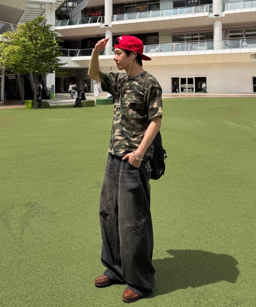 ADAMASTE(アダマスト)の「Camouflage Thermal Henry Neck T-shirt - 迷彩サーマルヘンリーネックTシャツ(Tシャツ/カットソー・メンズ・ブラック/カーキ・MEDIUM/LARGE)」の8枚目の写真