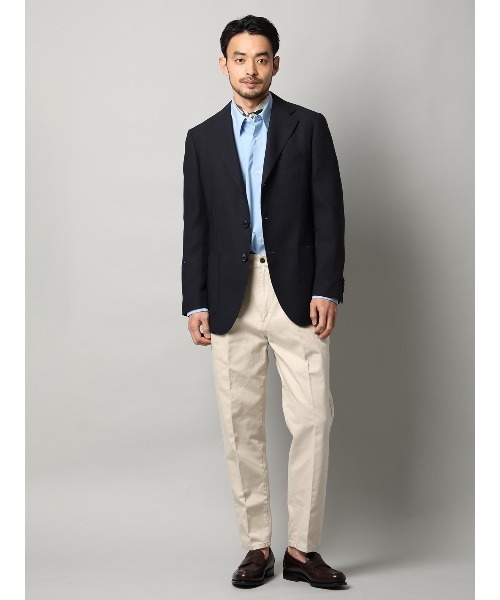 SUIT SQUARE(スーツスクエア)の「ジャケット ウォッシャブル ウールポリエステル 無地(テーラードジャケット・メンズ・ネイビー・175cm-ややがっしり(AB体)/175cm-普通(A体)/170cm-ややがっしり(AB体)/170cm-普通(A体)/165cm-普通(A体))」の2枚目の写真