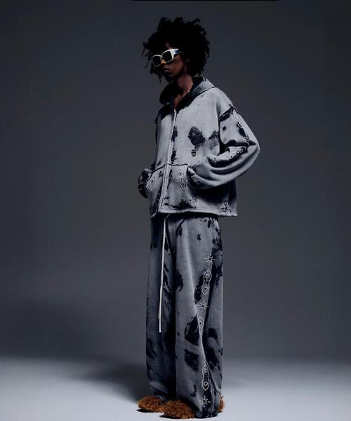 DANKE SCHON(ダンケシェーン)の「DankeSchon/ダンケシェーン/STUDS SWEAT BAGGY PANTS(スウェットパンツ・レディース・ブラウン/グレー/ネイビー・M/L/S)」の13枚目の写真