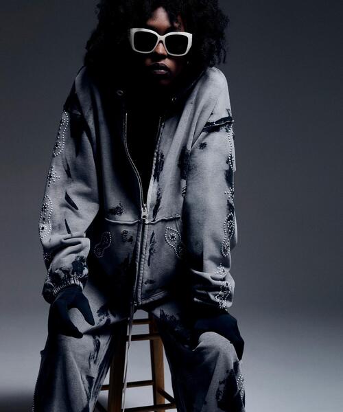 DANKE SCHON(ダンケシェーン)の「DankeSchon/ダンケシェーン/STUDS SWEAT BAGGY PANTS(スウェットパンツ・レディース・ブラウン/グレー/ネイビー・M/L/S)」の14枚目の写真