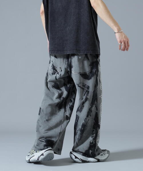DANKE SCHON(ダンケシェーン)の「DankeSchon/ダンケシェーン/STUDS SWEAT BAGGY PANTS(スウェットパンツ・レディース・ブラウン/グレー/ネイビー・M/L/S)」の4枚目の写真