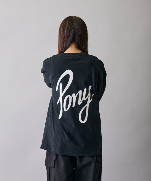 PONY(ポニー)の「【PONY】別注 プリント 別注 長袖Tシャツ(Tシャツ/カットソー・メンズ・ホワイト/ブラック/ホワイト系1/ホワイト系/ブラック系/ブラック系1・MEDIUM/SMALL/X-LARGE/LARGE)」の13枚目の写真