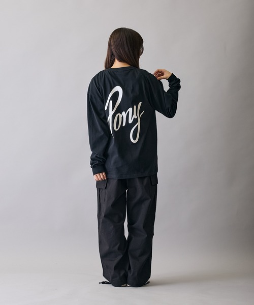 PONY(ポニー)の「【PONY】別注 プリント 別注 長袖Tシャツ(Tシャツ/カットソー・メンズ・ホワイト/ブラック/ホワイト系1/ホワイト系/ブラック系/ブラック系1・MEDIUM/SMALL/X-LARGE/LARGE)」の17枚目の写真