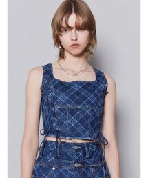 EMODA | サイドレースアップデニムビスチェ(タンクトップ)