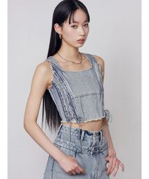 EMODA | サイドレースアップデニムビスチェ(タンクトップ)