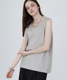 SOCCE（ソーシー）の「【接触冷感、抗菌防臭】レングスアソートサイドスリットタンクトップ（タンクトップ）」