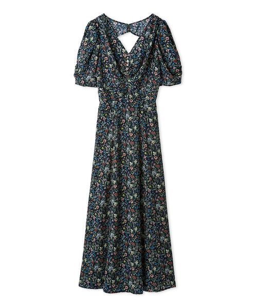 FRAY I.D（フレイアイディー）の「【LIBERTY×FRAY I.D】パフスリーブワンピース（ワンピース・レディース・ホワイト/ネイビー/グリーン・1/0）」の3枚目の写真