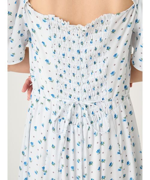 FRAY I.D（フレイアイディー）の「【LIBERTY×FRAY I.D】パフスリーブワンピース（ワンピース・レディース・ホワイト/ネイビー/グリーン・1/0）」の12枚目の写真