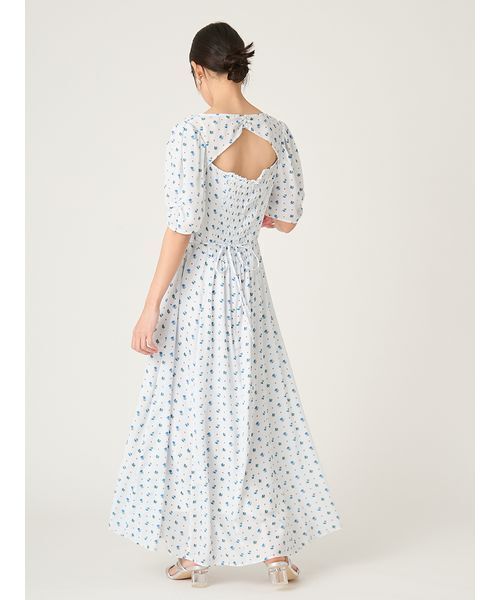 FRAY I.D（フレイアイディー）の「【LIBERTY×FRAY I.D】パフスリーブワンピース（ワンピース・レディース・ホワイト/ネイビー/グリーン・1/0）」の19枚目の写真