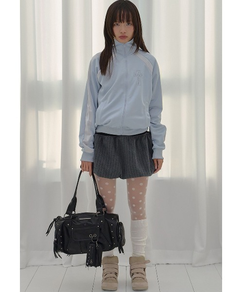 FANCY CLUB(ファンシークラブ)の「A'GEM/9 × .kom 『FANCY CLUB/ファンシークラブ』 FROSS GLOSSY TRACK TOP/フロス グロッシー トラックジャケット(その他アウター・レディース・アイボリー/カーキ/ライトブルー・FREE)」の4枚目の写真