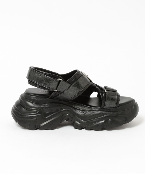 PAGEBOY（ページボーイ）の「≪S/M/Lの3サイズ展開≫ モードバックルスポサン（サンダル・レディース・ブラック系その他/ブラック/グレー系その他・SMALL/MEDIUM/LARGE）」の20枚目の写真