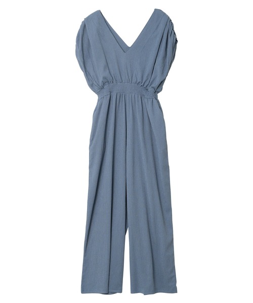 KOBE LETTUCE（コウベレタス）の「[ 田中亜希子さんコラボ ] 選べるサイズ深Vネックオールインワン（つなぎ/オールインワン・レディース・モカ/ブラック/ブルー・PM/M）」の7枚目の写真