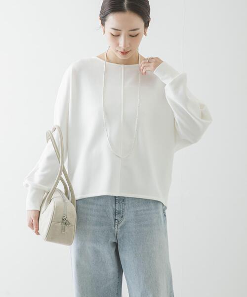 URBAN RESEARCH（アーバンリサーチ）の「ダンボールドルマントップス（スウェット・レディース・ネイビー/オフホワイト・FREE）」の2枚目の写真