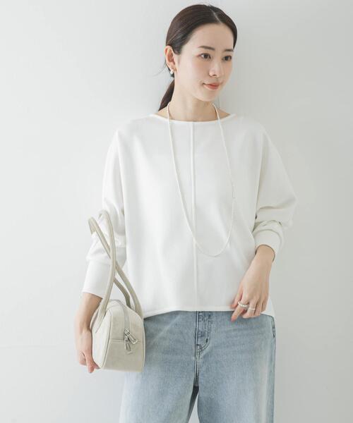 URBAN RESEARCH（アーバンリサーチ）の「ダンボールドルマントップス（スウェット・レディース・ネイビー/オフホワイト・FREE）」の7枚目の写真